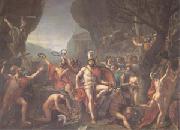 Jacques-Louis  David Leonidas at Thermopylae (mk05) oil painting on canvas